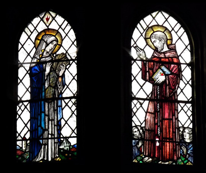 Stained Glass Ruth and St Oran 1